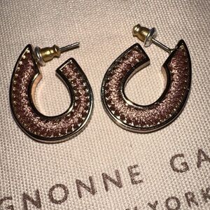 Mignonne Gavigan Gold and Brown Textured Earrings